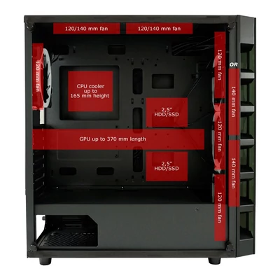 Kép 6/8 - LC Power 709B Solar System X Gaming case Window Black