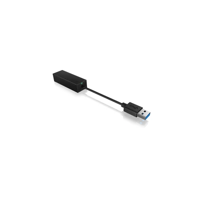 Raidsonic IcyBox IB-AC501a USB 3.0 to Gigabit ethernet adapter fekete