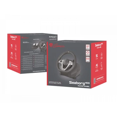 Kép 10/10 - Natec Genesis Seaborg 400 USB Kormány Black/Silver