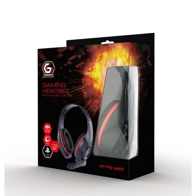 Kép 4/4 - Gembird GHS-05-R Gaming Headset Black/Red