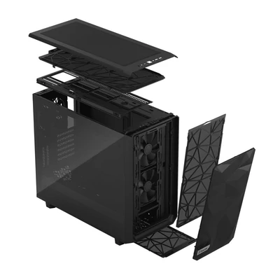 Kép 22/23 - Fractal Design Meshify 2 Light Tempered Glass Black