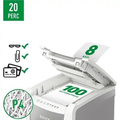 Kép 3/8 - Leitz IQ AutoFeed SmallOffice 100 P4 Pro iratmegsemmisítő fehér