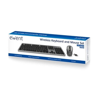 Kép 5/6 - Ewent EW3264 Wireless Keyboard and Mouse Set Black HU