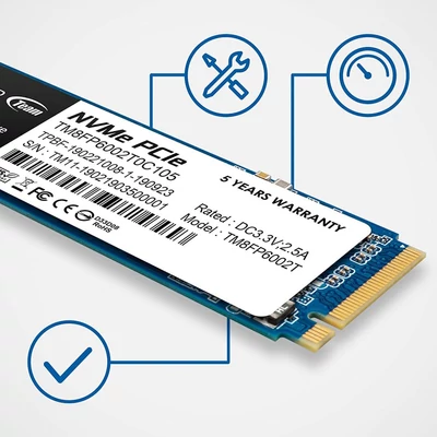 Kép 2/3 - TeamGroup 256GB M.2 2280 NVMe MP33