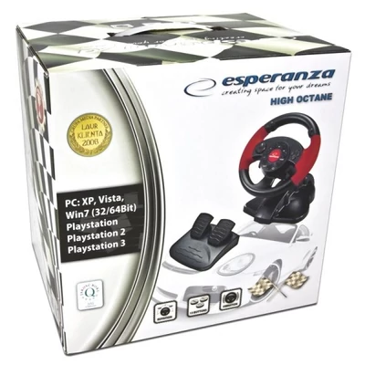 Kép 4/4 - Esperanza EG103 High Octane USB Kormáy Black/Red