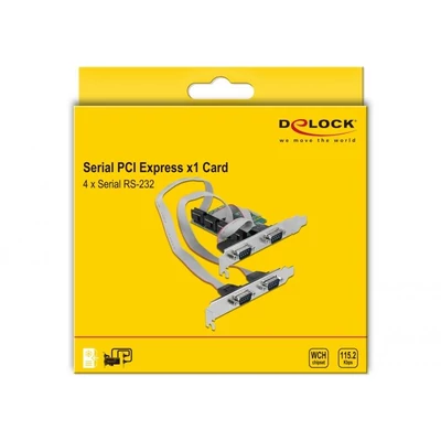 Kép 4/4 - DeLock PCI Express Card to 4x Serial RS-232
