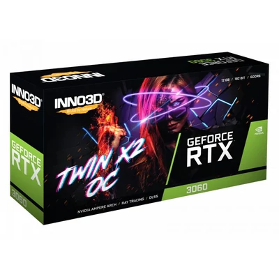 Kép 3/3 - Inno3D GeForce RTX 3060 12GB DDR6 Twin X2 OC (LHR)