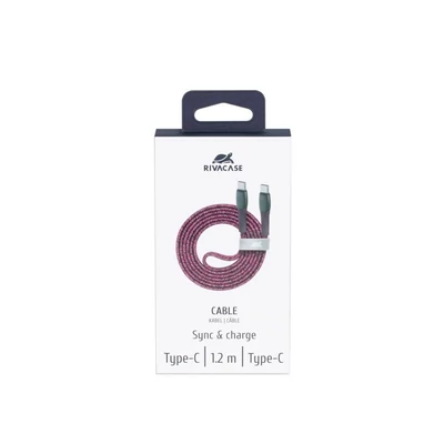 Kép 4/5 - RivaCase PS6105 RD12 Type-C / Type-C cable 1,2m Red
