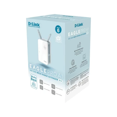 Kép 3/3 - D-Link E15 AX1500 Mesh Range Extender fehér