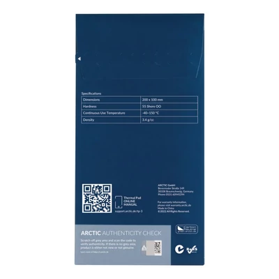 Kép 3/3 - Arctic TP-3 200x100x0,5mm Hővezető lap (2lap/csomag)