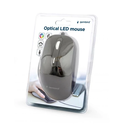 Kép 4/4 - Gembird MUS-6B-02 optical mouse Black