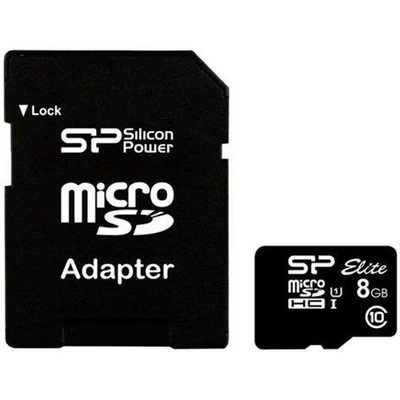 Kép 2/2 - Silicon Power 8GB microSDHC Class10 + SD adapterrel