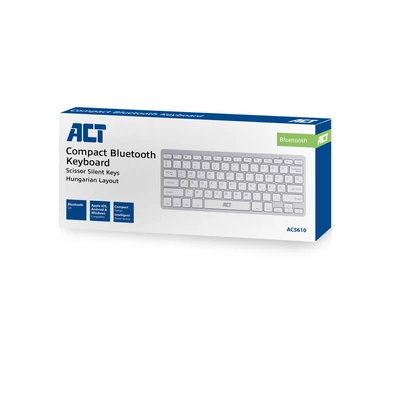 Kép 3/4 - ACT AC5610 Portable Bluetooth Keyboard White HU