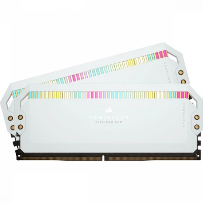 Kép 2/2 - Corsair 32GB DDR5 5200MHz Kit(2x16GB) Dominator Platinum RGB White