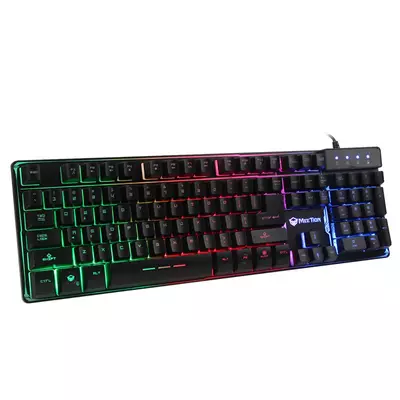 Kép 2/4 - Meetion K9300 Colorful Rainbow Backlight Gaming Keyboard Black HU