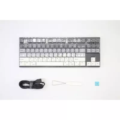Kép 5/6 - Varmilo VEM88 Yakumo USB EC V2 Ivy Mechanical Gaming Keyboard Grey/White HU