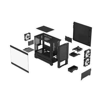 Kép 12/12 - Fractal Design Pop Mini Air RGB Tempered Glass Black