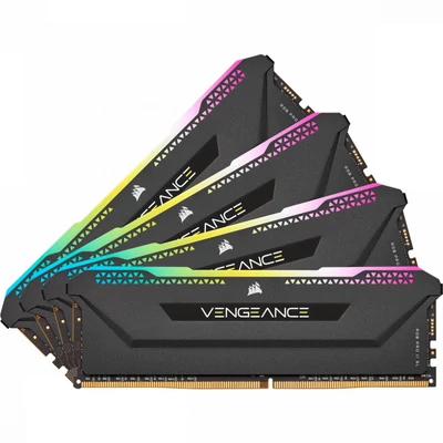 Kép 3/4 - Corsair 64GB 3200MHz DDR4 Kit(4x16GB) Vengeance RGB Black