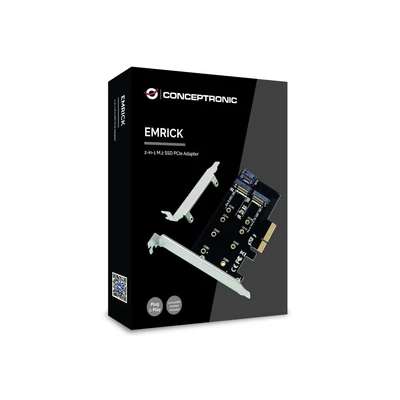 Kép 3/4 - Conceptronic EMRICK04B 2-in-1 M.2 PCIe Card, M.2 SATA x 1, M.2 NVMe x 1