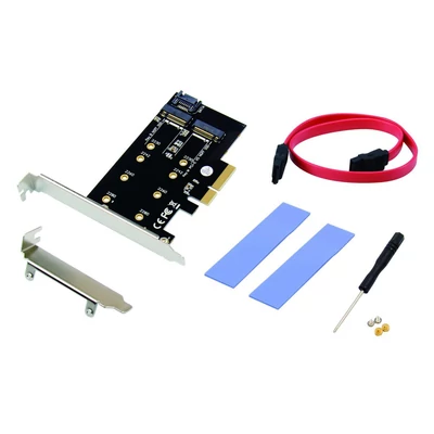 Kép 4/4 - Conceptronic EMRICK04B 2-in-1 M.2 PCIe Card, M.2 SATA x 1, M.2 NVMe x 1