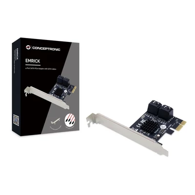 Kép 2/3 - Conceptronic EMRICK03G 4-Port SATA PCIe Card with SATA Cables