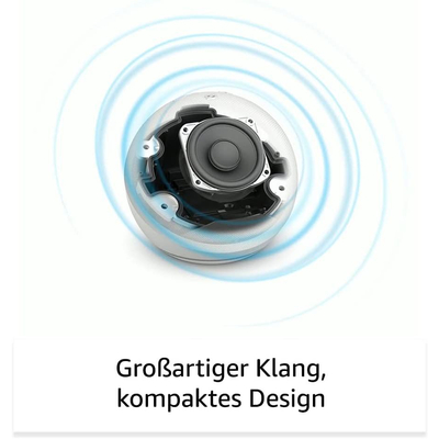 Kép 2/3 - Amazon Echo Dot 5 Smart speaker with clock and Alexa White