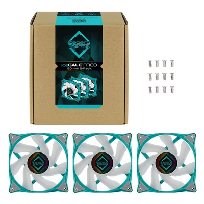 Kép 2/2 - Iceberg Thermal IceGale ARGB 120mm Teal (3-Pack)
