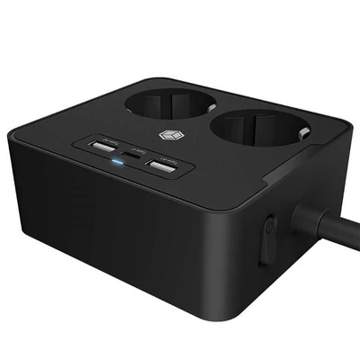 Kép 2/4 - Raidsonic IcyBox IB-MPS2220B-CH kapcsolóval 2DIN fali fekete
