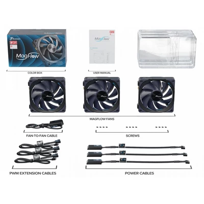 Kép 9/9 - Seasonic MagFlow 120mm (3-Pack)