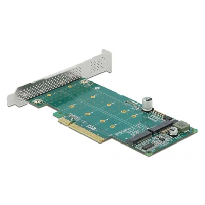 Kép 2/5 - DeLock PCI Express x8 Card to 2x internal NVMe M.2 Key M Bifurcation Low Profile Form Factor