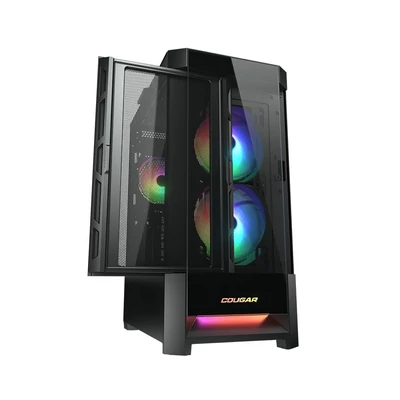 Kép 3/12 - Cougar Duoface RGB Tempered Glass Black