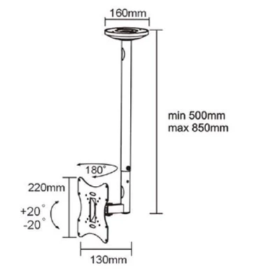 Kép 2/2 - Sunne LCD-A504K Monitor Brackets