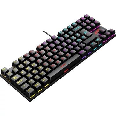 Kép 3/5 - Ventaris Malevik RGB Mechanical Red Switch Gamer Keyboard Black HU
