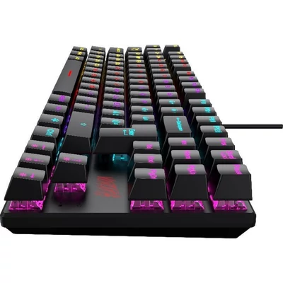 Kép 5/5 - Ventaris Malevik RGB Mechanical Red Switch Gamer Keyboard Black HU
