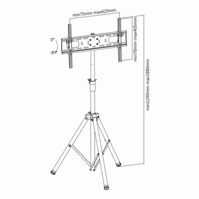 Kép 3/3 - SBOX FST-846 Floor Fixed Mount 37"-70" Black