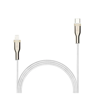 Kép 2/2 - FIXED Braided Cable USB-C/Lightning, 2m, white