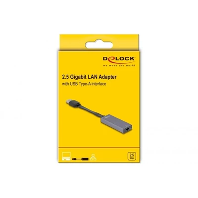 Kép 3/3 - DeLock USB Type-A Adapter to 2.5 Gigabit LAN slim