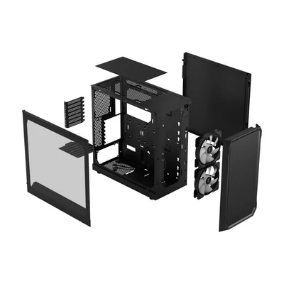 Kép 11/11 - Fractal Design Focus 2 RGB Tempered Glass Black TG Clear Tint
