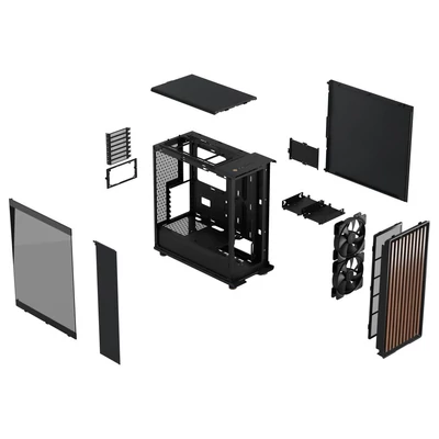 Kép 7/18 - Fractal Design North Charcoal Tempered Glass Black TG Dark Case