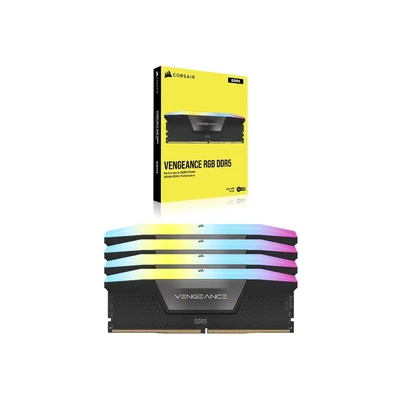 Kép 2/2 - Corsair 64GB DDR5 6000MHz Kit(4x16GB) Vengeance RGB Black