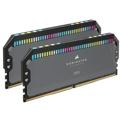Kép 2/2 - Corsair 64GB DDR5 6000MHz Kit(2x32GB) Dominator Platinum RGB Grey