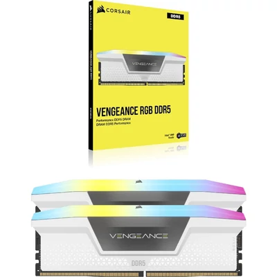 Kép 3/3 - Corsair 32GB DDR5 6000MHz Kit(2x16GB) Vengeance RGB White
