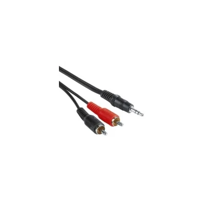 Noname 3,5 jack/2RCA audio kábel 1,5m Black