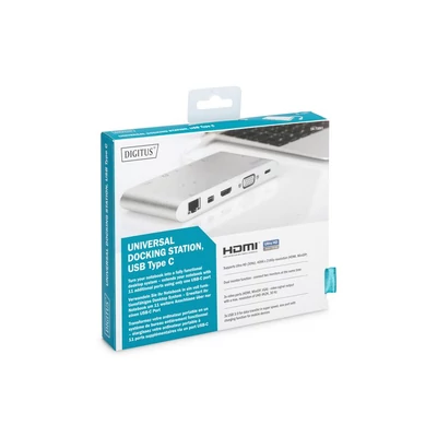 Kép 6/6 - Digitus DA-70861 Universal Docking Station USB Type-C