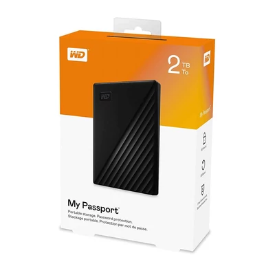 Kép 7/8 - Western Digital 2TB 2,5" USB3.2 My Passport Black