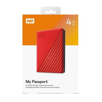 Kép 7/7 - Western Digital 4TB 2,5" USB3.2 My Passport Red