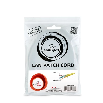 Kép 3/3 - Gembird CAT6 U-UTP patch kábel 3m sárga