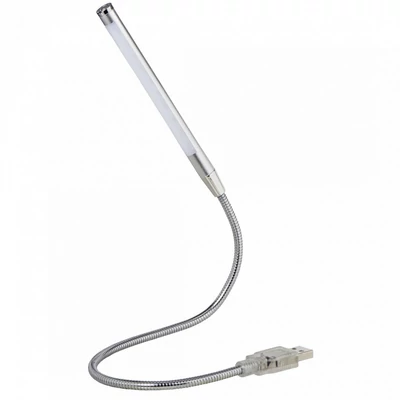 Kép 2/4 - Hama Swan Neck Notebook Light with 10 LEDs Dimmable Touch Sensor Silver