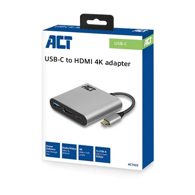 Kép 3/4 - ACT AC7022 USB-C to HDMI 4K adapter