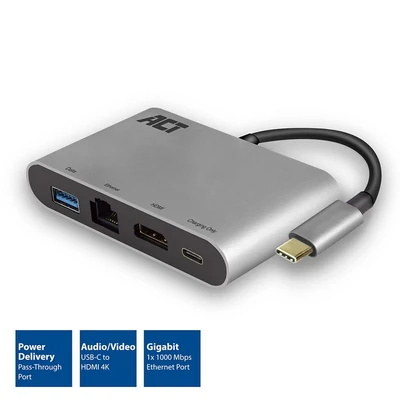 Kép 2/7 - ACT AC7040 USB-C 4k Multiport Dock